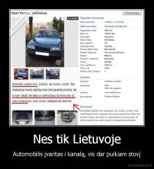 Nes tik Lietuvoje - Automobilis įvaritas i kanalą, vis dar puikiam stovį