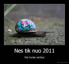 Nes tik nuo 2011 - Visi turės vardus