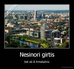 Nesinori girtis - bet aš iš Antakalnio