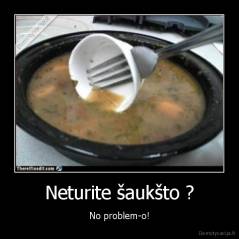 Neturite šaukšto ? - No problem-o!