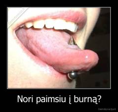 Nori paimsiu į burną? - 