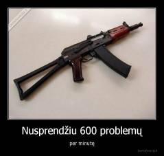 Nusprendžiu 600 problemų - per minutę