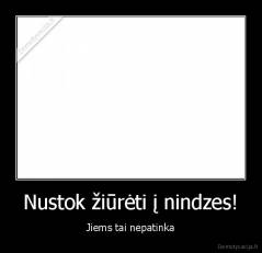 Nustok žiūrėti į nindzes! - Jiems tai nepatinka