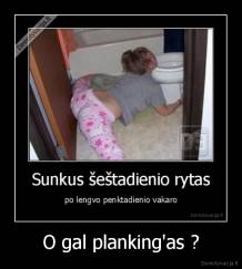 O gal planking'as ? - 