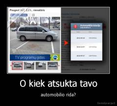 O kiek atsukta tavo - automobilio rida?