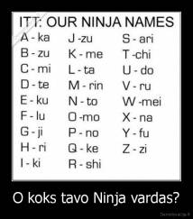 O koks tavo Ninja vardas? - 