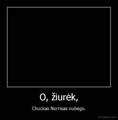 O, žiurėk, - Chuckas Norrisas nubėgo.