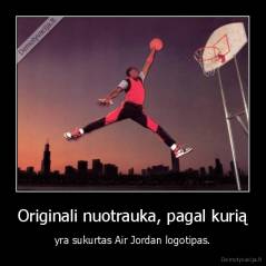 Originali nuotrauka, pagal kurią - yra sukurtas Air Jordan logotipas.