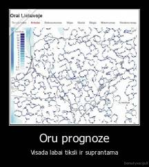 Oru prognoze - Visada labai tiksli ir suprantama