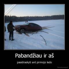 Pabandžiau ir aš - pasidraskyti ant pirmojo ledo