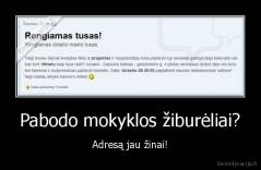 Pabodo mokyklos žiburėliai? - Adresą jau žinai!