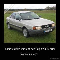 Pačios kiečiausios panos išlipa tik iš Audi - išvada: marozės 