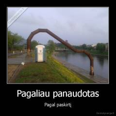 Pagaliau panaudotas - Pagal paskirtį