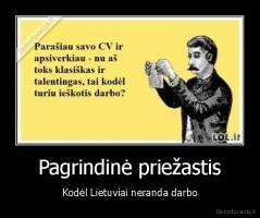 Pagrindinė priežastis - Kodėl Lietuviai neranda darbo