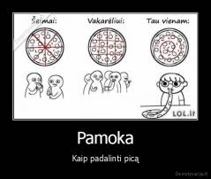 Pamoka - Kaip padalinti picą