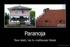 Paranoja - Tave stebi, kai tu mažiausiai tikiesi