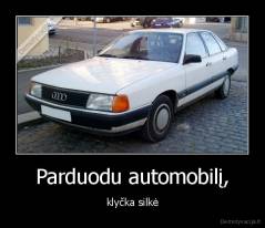 Parduodu automobilį, - klyčka silkė