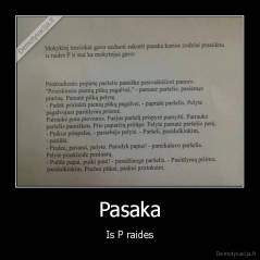 Pasaka - Is P raides