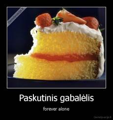 Paskutinis gabalėlis - forever alone