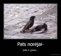 Pats norėjai- - pats ir gavai...