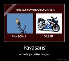 Pavasaris - kažkada jis reiškė daugiau