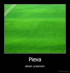 Pieva - abiem prasmėm