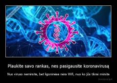 Plaukite savo rankas, nes pasigausite koronavirusą - Nuo viruso nemirsite, bet ligoninėse nėra Wifi, nuo ko jūs tikrai mirsite