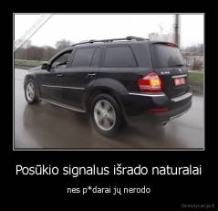 Posūkio signalus išrado naturalai - nes p*darai jų nerodo