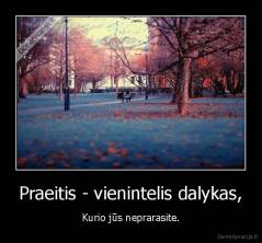 Praeitis - vienintelis dalykas, - Kurio jūs neprarasite.