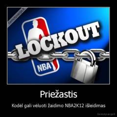 Priežastis - Kodėl gali vėluoti žaidimo NBA2K12 išleidimas