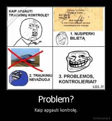 Problem? - Kaip apgauti kontrolę.