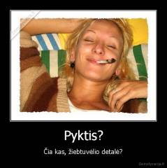 Pyktis? - Čia kas, žiebtuvėlio detalė?