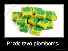 P*zdc tavo plomboms.  - 