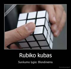 Rubiko kubas - Sunkumo lygis: Blondinėms