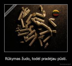 Rūkymas žudo, todėl pradėjau pūsti. - 