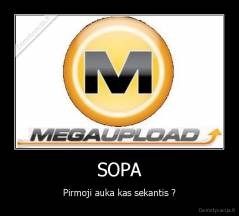 SOPA - Pirmoji auka kas sekantis ?