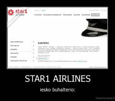 STAR1 AIRLINES - iesko buhalterio: