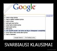 SVARBIAUSI KLAUSIMAI - 