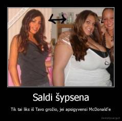 Saldi šypsena - Tik tai liks iš Tavo grožio, jei apsigyvensi McDonald'e