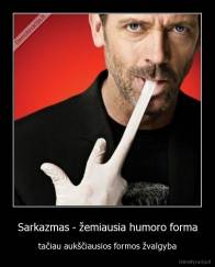 Sarkazmas - žemiausia humoro forma - tačiau aukščiausios formos žvalgyba