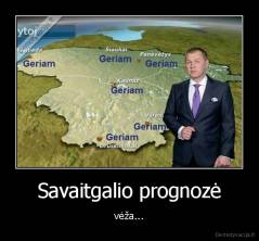 Savaitgalio prognozė - vėža...