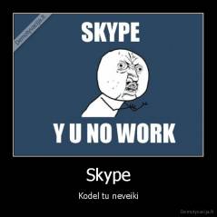 Skype - Kodel tu neveiki