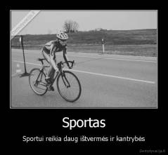 Sportas - Sportui reikia daug ištvermės ir kantrybės