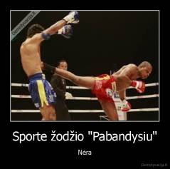 Sporte žodžio "Pabandysiu" - Nėra