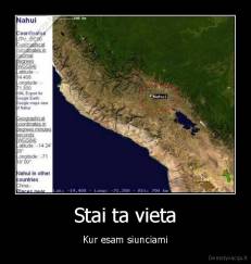 Stai ta vieta - Kur esam siunciami