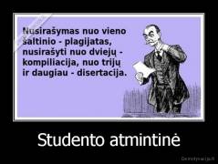 Studento atmintinė - 