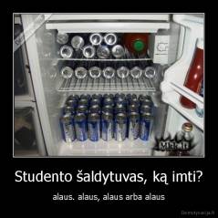 Studento šaldytuvas, ką imti? - alaus. alaus, alaus arba alaus