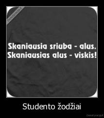 Studento žodžiai - 