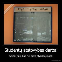 Studentų atstovybės darbai - Spindi taip, kad net savo atvaizdą matai