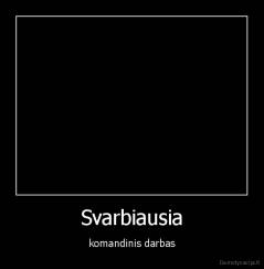 Svarbiausia - komandinis darbas